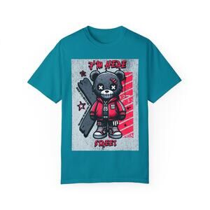 TEDDY STREET Comfort Unisex Garment-Dyed T-shirt Femile Male Gift Topaz Blue